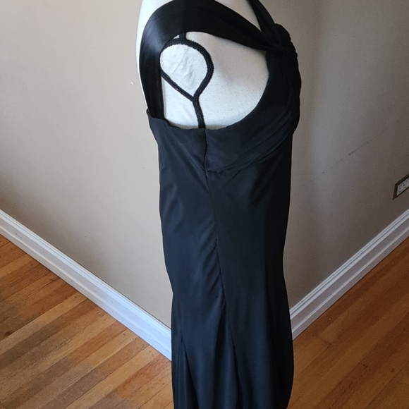 SL Fashions Black Halter Flowy Dress - Picture 3 of 5